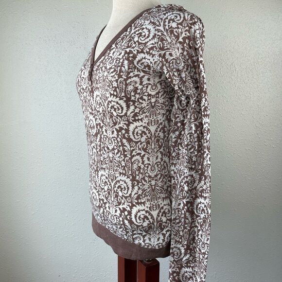 Maurices Paisley V-Neck Hoodie Size S EUC - Picture 3 of 5